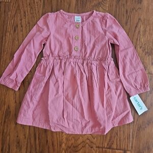 NEW Carter's  24 Month Baby Toddler Girl Pink Long Sleeve Dress